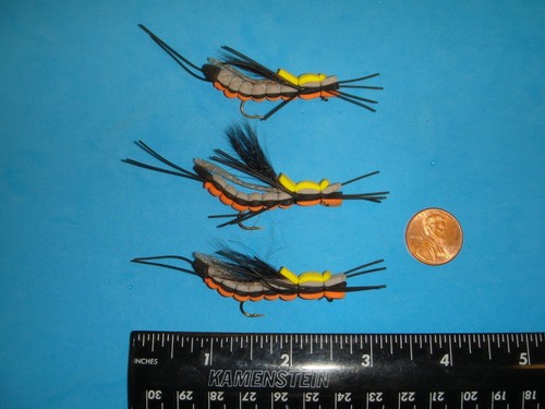 Fly fishing mosche - -, orange